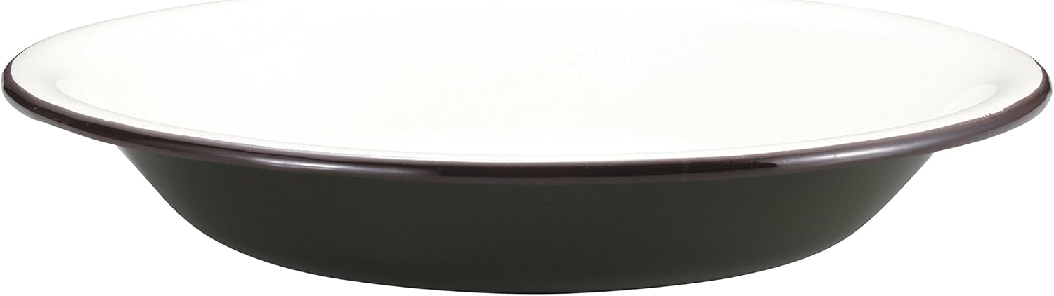 Captain Stag UH-507 Enameled Plate for BBQ 8.7 inches (22 cm), White