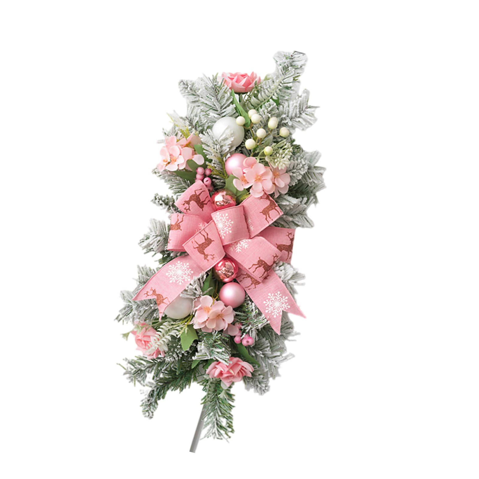 Carotoe D Christmas Wreath Artificial Hanging Plant Ecoration For Oor Window Hallway Ecoration Christmas Plant Arrangements Holiday Ornament