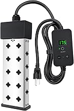 Immersion Water Heater 1800W, Portable Submersible, Real Time Temp Display, Thermostat Temp Control, Dry Burn Protection, Heating for Buckets Bathtubs Hot Tubs Above Ground and Inflatable Pools