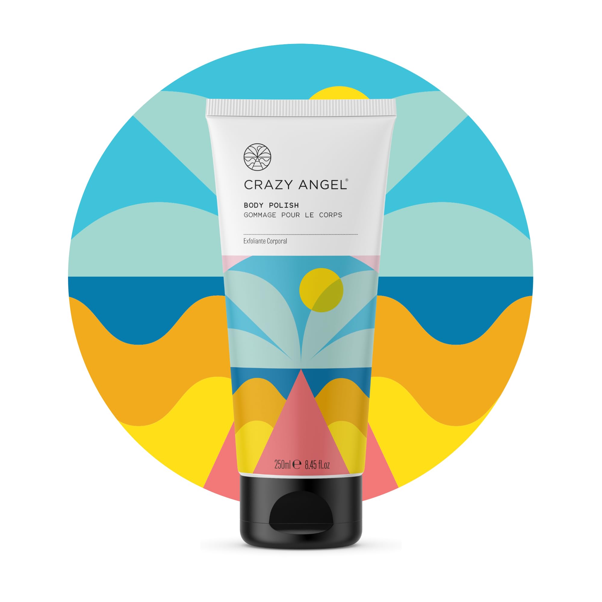 Crazy Angel Vegan Body Polish. Tan Removing Exfoliator. Made in UK. 250ml.