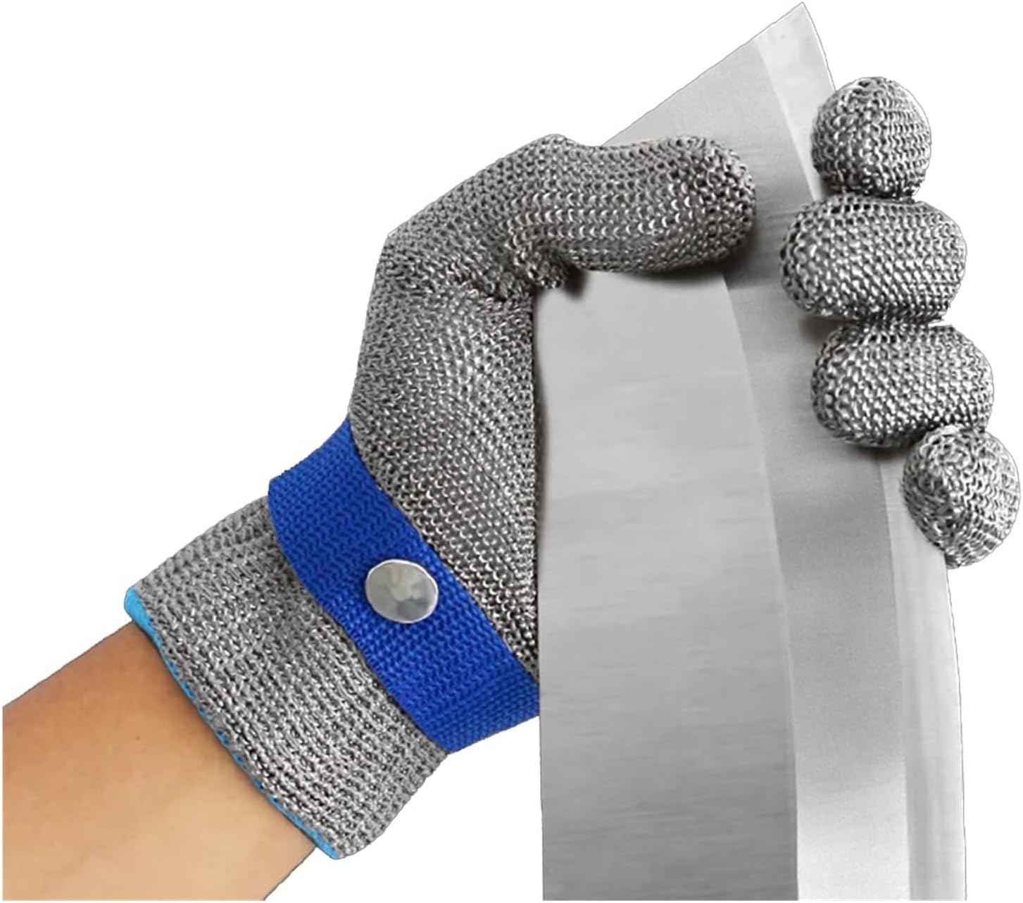 Stainless Steel Wire Cut Resistant Gloves, Soft Non Slip Food Processing Meat Cutting Processing Safety Work Gloves (Size : A Pack of one/XXL)