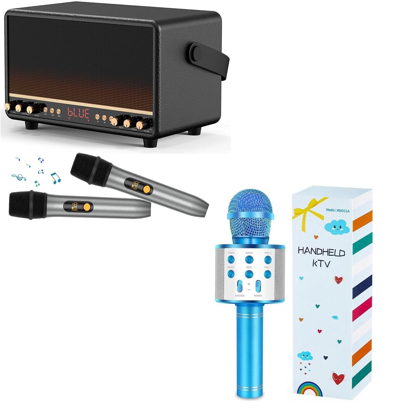 KONNAO Karaoke Microphone for Kids and 2024 Smart Karaoke Machine for Adults