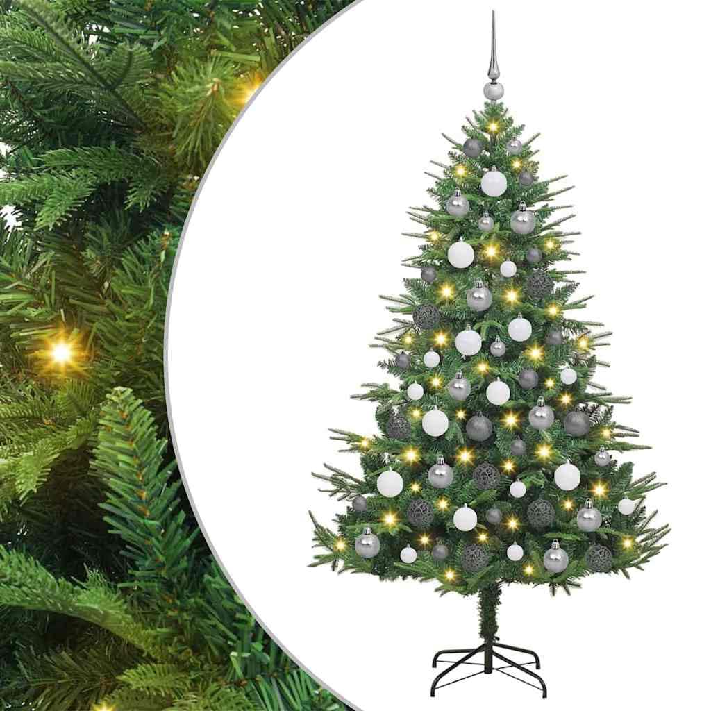 Vidaxl Green Artificial Pre-Lit Christmas Tree With Ball Set 180 Cm