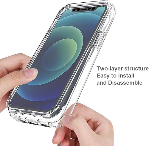 Miniatura 17 de Funda protectora para iPhone 12 Pro Max, 360° de cuerpo completo, resistente, con protector de pantalla para iPhone 12 Pro Max (6.7 pulgadas)