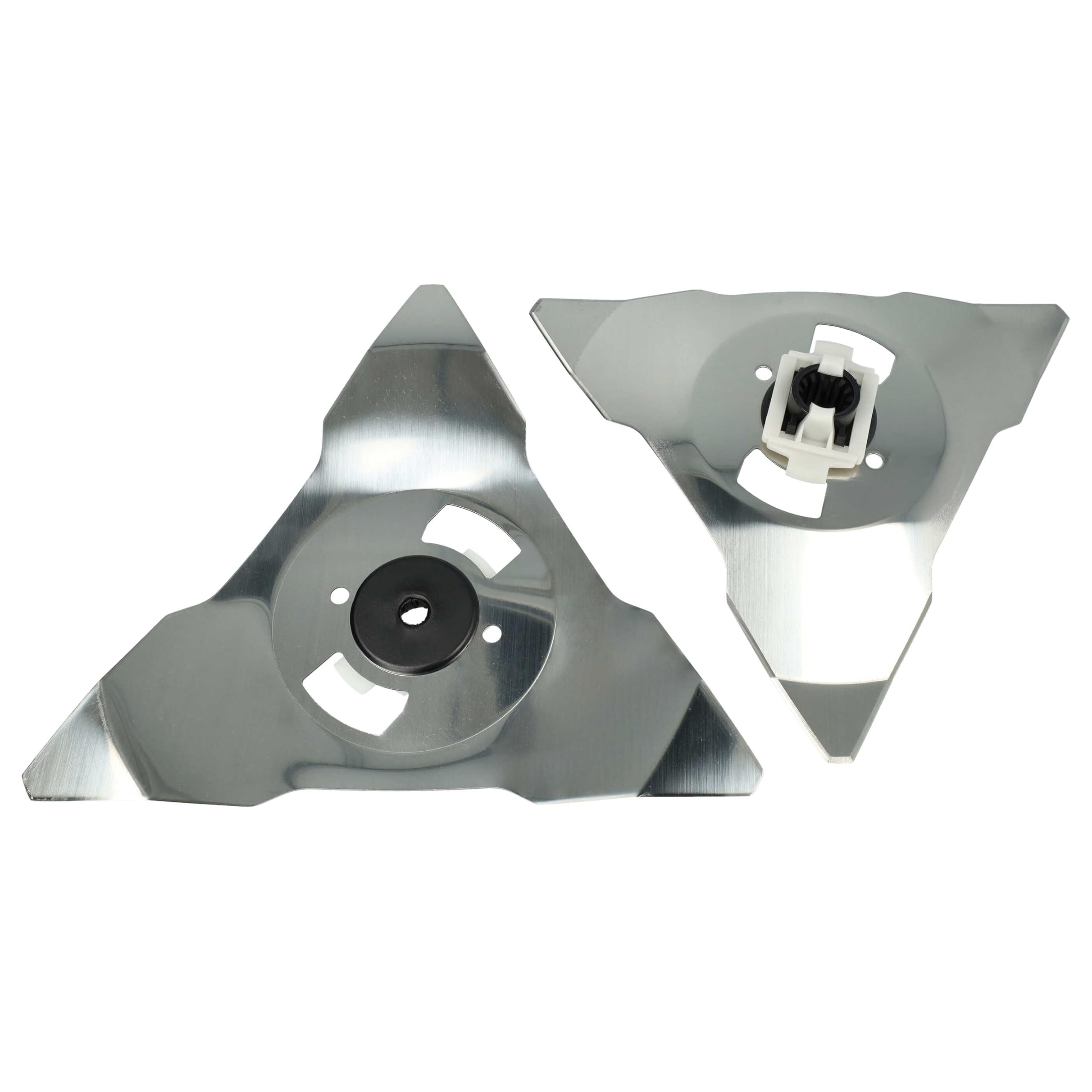 vhbw 2X Replacement Blade Compatible with Robomow RC312u, RC312, RC312PRO, RC308u Cordless Lawnmower - Cutter Blades, Silver, Stainless Steel