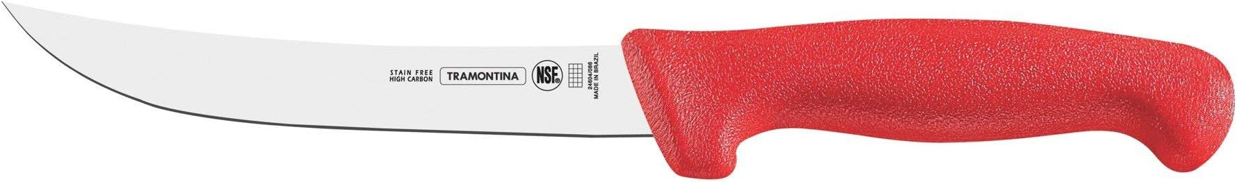 Tramontina Professional 6" Boning Knife with Stainless-Steel Blade and Red Polypropylene Handle
