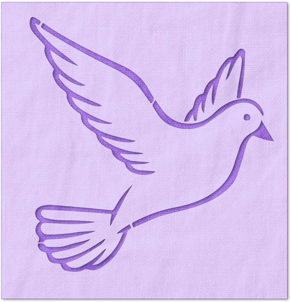 Stencil Stop Dove Stencil - Reusable for DIY Projects, Painting, Drawing, Crafts - 14 Mil Mylar Plastic (17.25 x 18 inches)