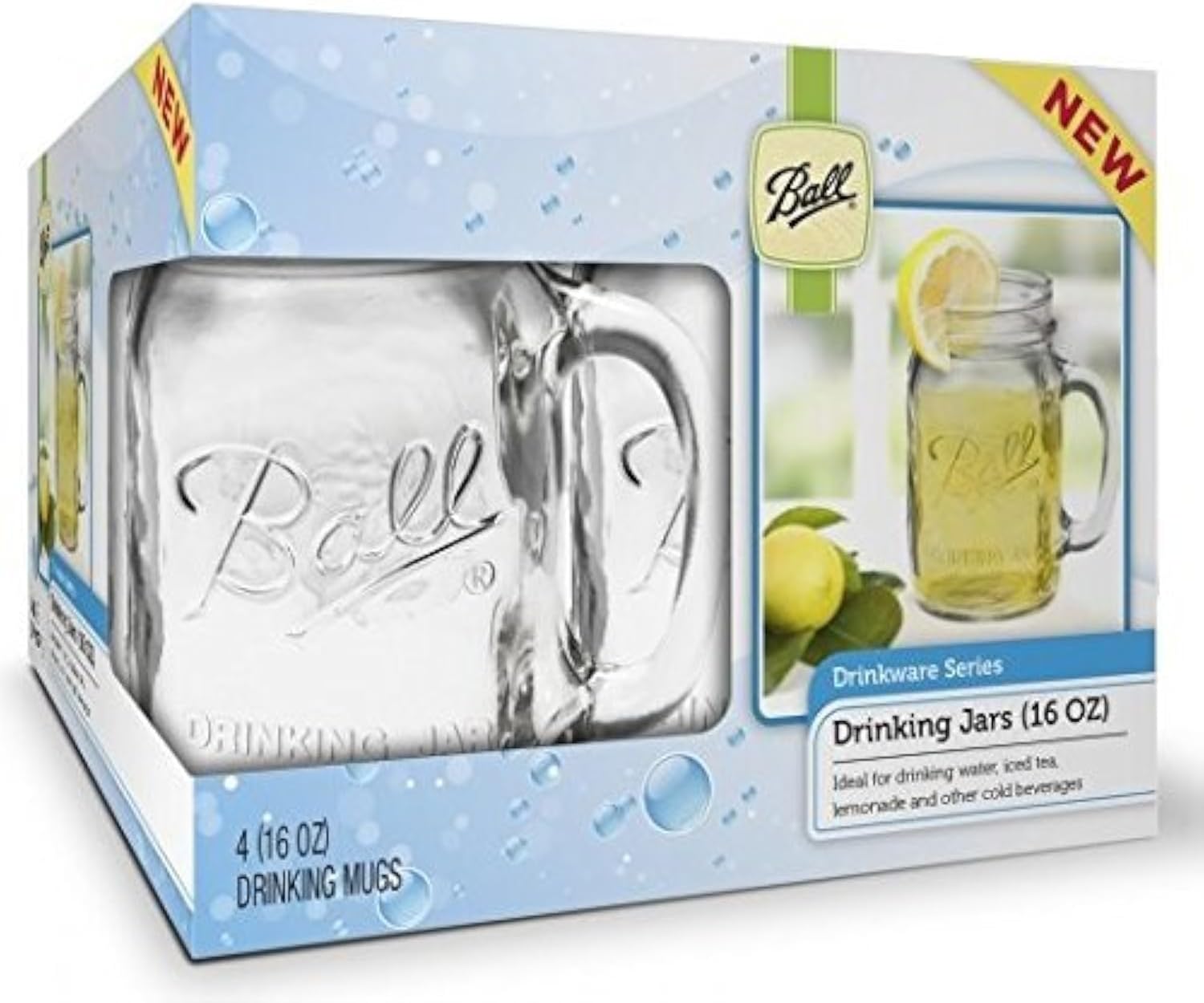 Ball Glass 16001 Ball 16 Oz Drinking Jars