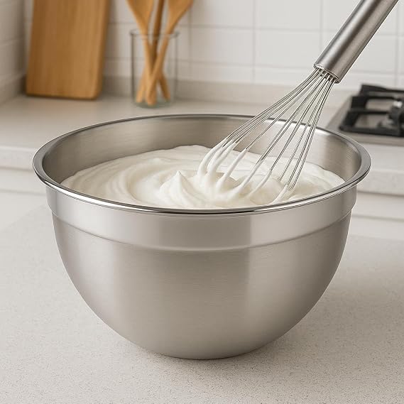 MallArt® 304 Paslanmaz Çelik Karıştırma ve Mikser Kasesi - 28 cm x 14.5 cm | Çok Amaçlı, Dayanıklı, Bulaşık Makinesine Uygun