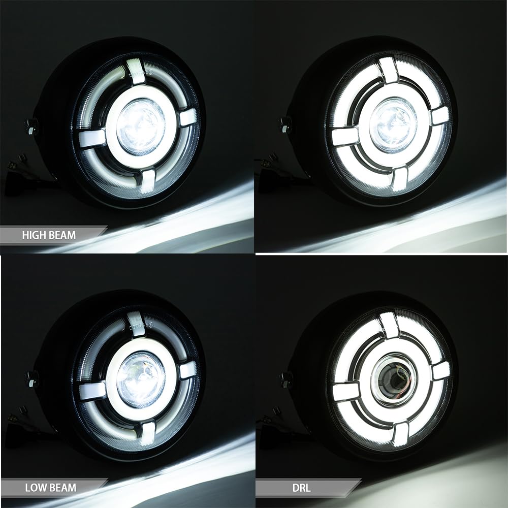 evomosa Motorrad Rücklicht Universal 12V 21 LED Motorrad Weißes