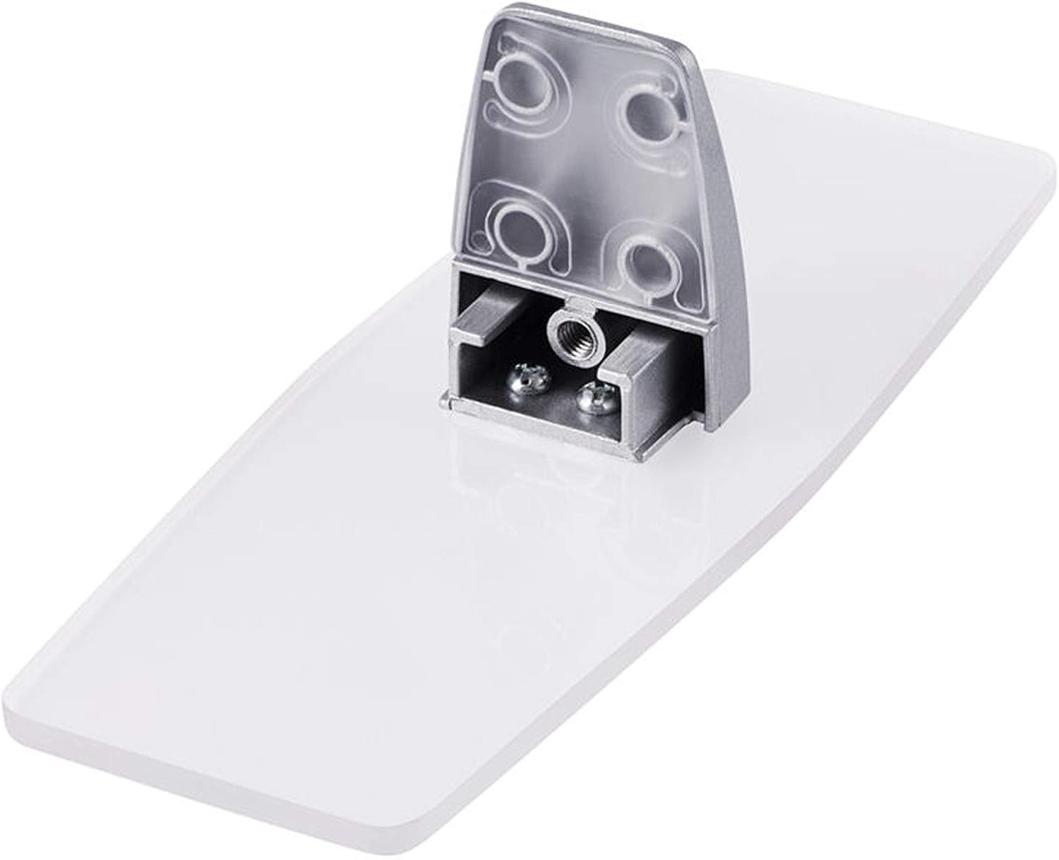 Exсluѕіvе Sресіаl [4 PACK] Sneeze Guard Support Clamp Bracket with Freestanding Base for Plexiglass or Acrylic Shield - Desktop, Countertop & Reception ((Set of 4 Pcs) Acrylic Base, Sliver)