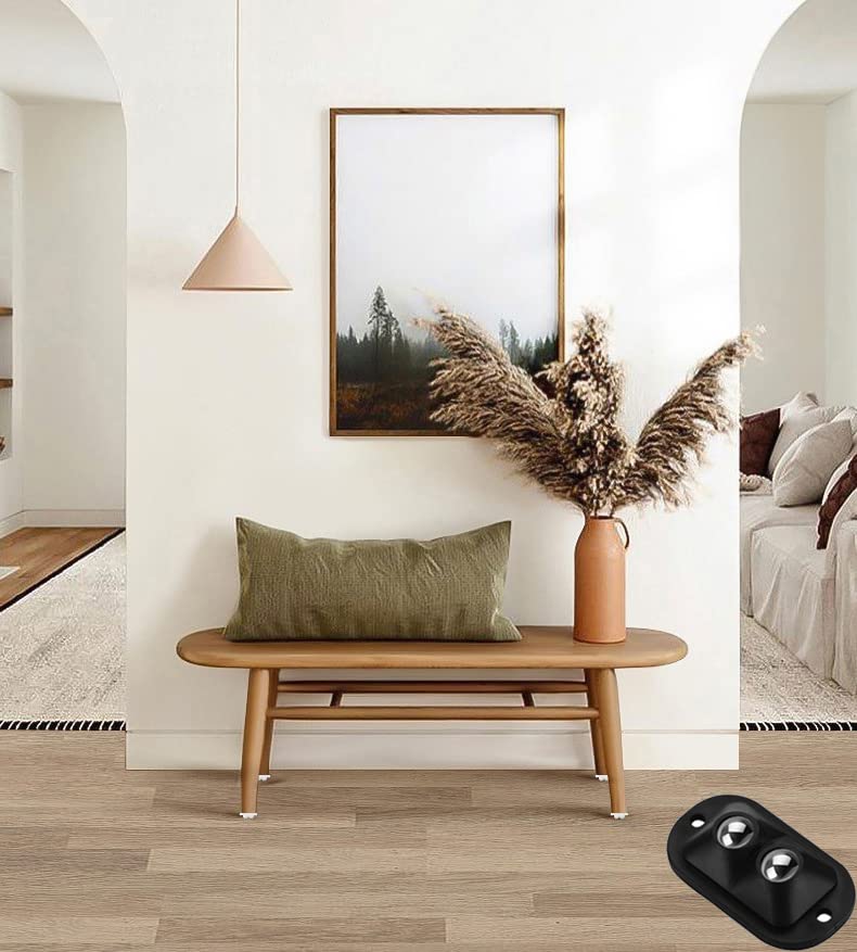 Miniatura 7 de 20 mini ruedas, ruedas giratorias para mini rodillo, ruedas pequeñas, ruedas de acero inoxidable, ruedas de basura negras, ruedas adhesivas para