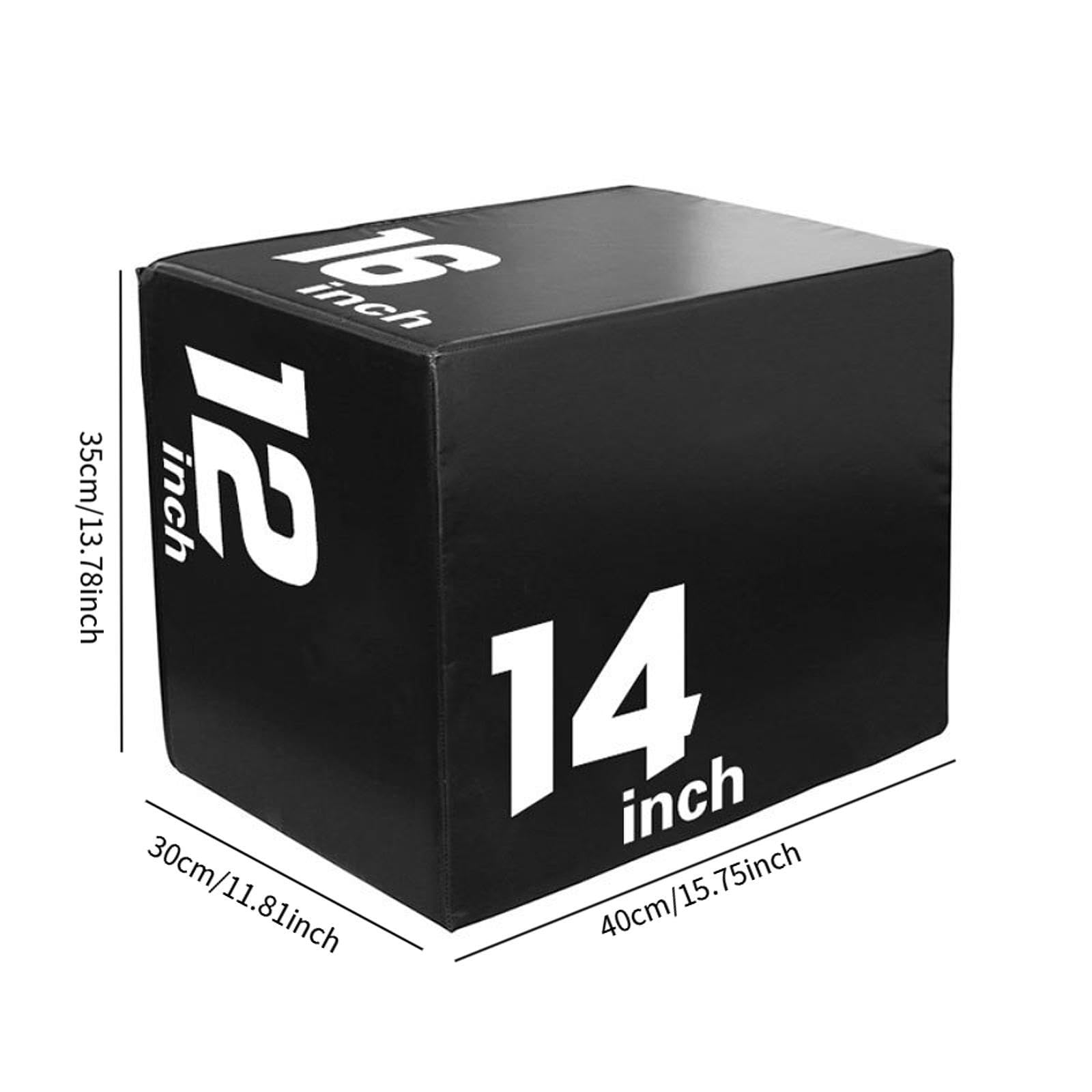 Plyo-Sprungbox – Weiche, tragbare Sprungbox für Heimfitness (60x50x50 cm / 24x20x20 inch)