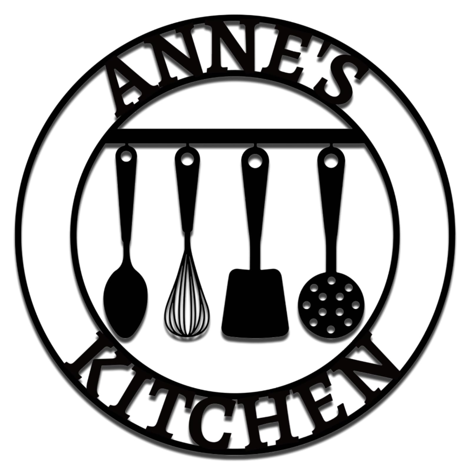 Met5kdm Style-5 Personalized Metal Kitchen Sign,Custom Name Wall Art,Kitchen Restaurant Hanging Decor,Housewarming Gift,Gift For Chef,Grandma,Mom Style 5
