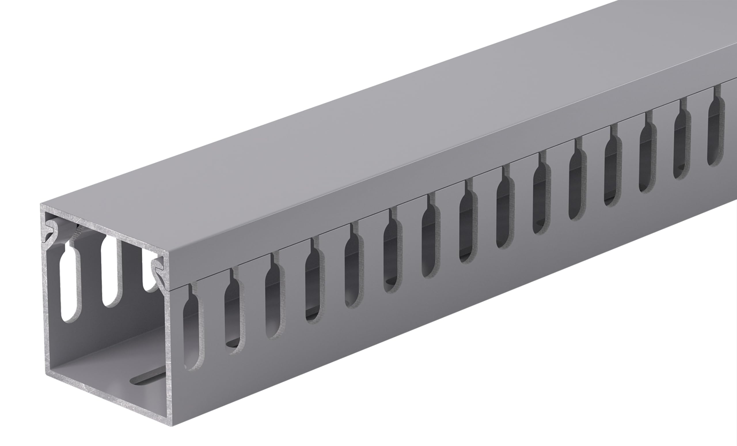 1.4"H x 1.4"W Cable Raceway, 132in Under Desk Wire Management Channel, Grey