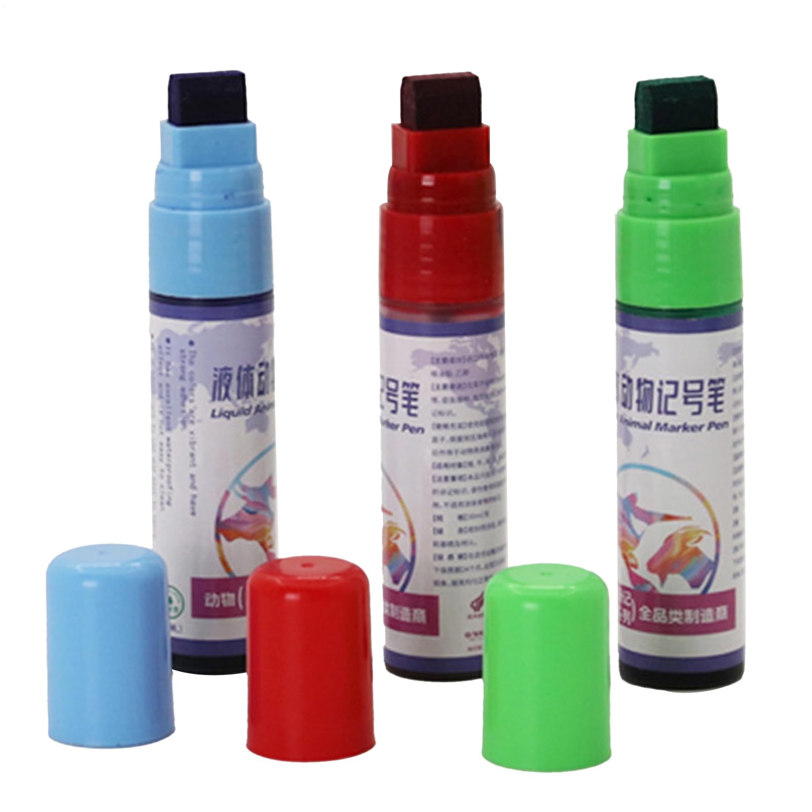 Peinture de Marquage pour Bétail,Lot De 3 Crayons D'Identification Pour Animaux,Crayons de Marquage pour Ovins - pour Bovins, Ovins, Caprins et l'Agriculture