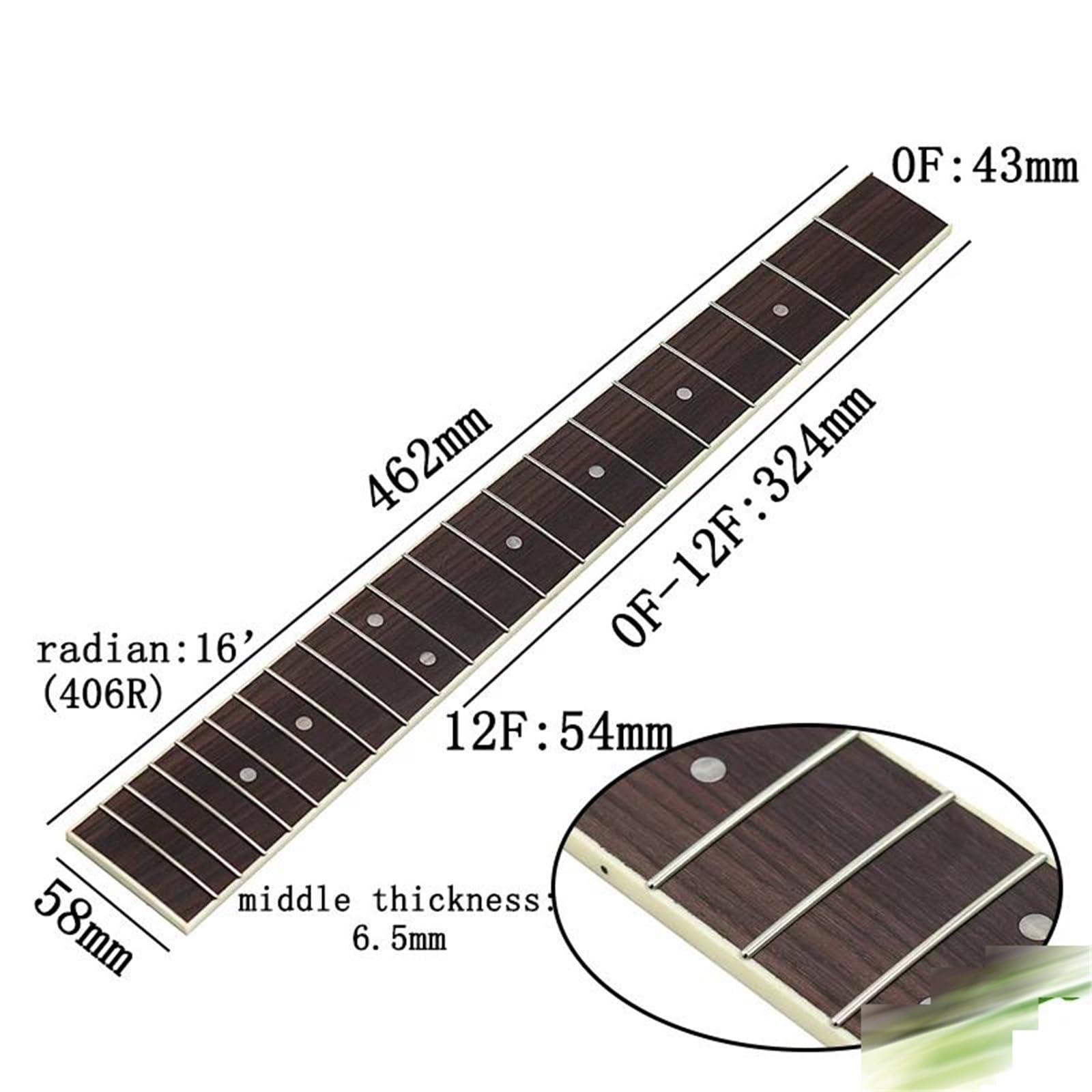 Podstrunnica Z Francuskiego Palisandru 20 Do Gitar Akustycznych Kropkami Tuner Gitary(Style 1)