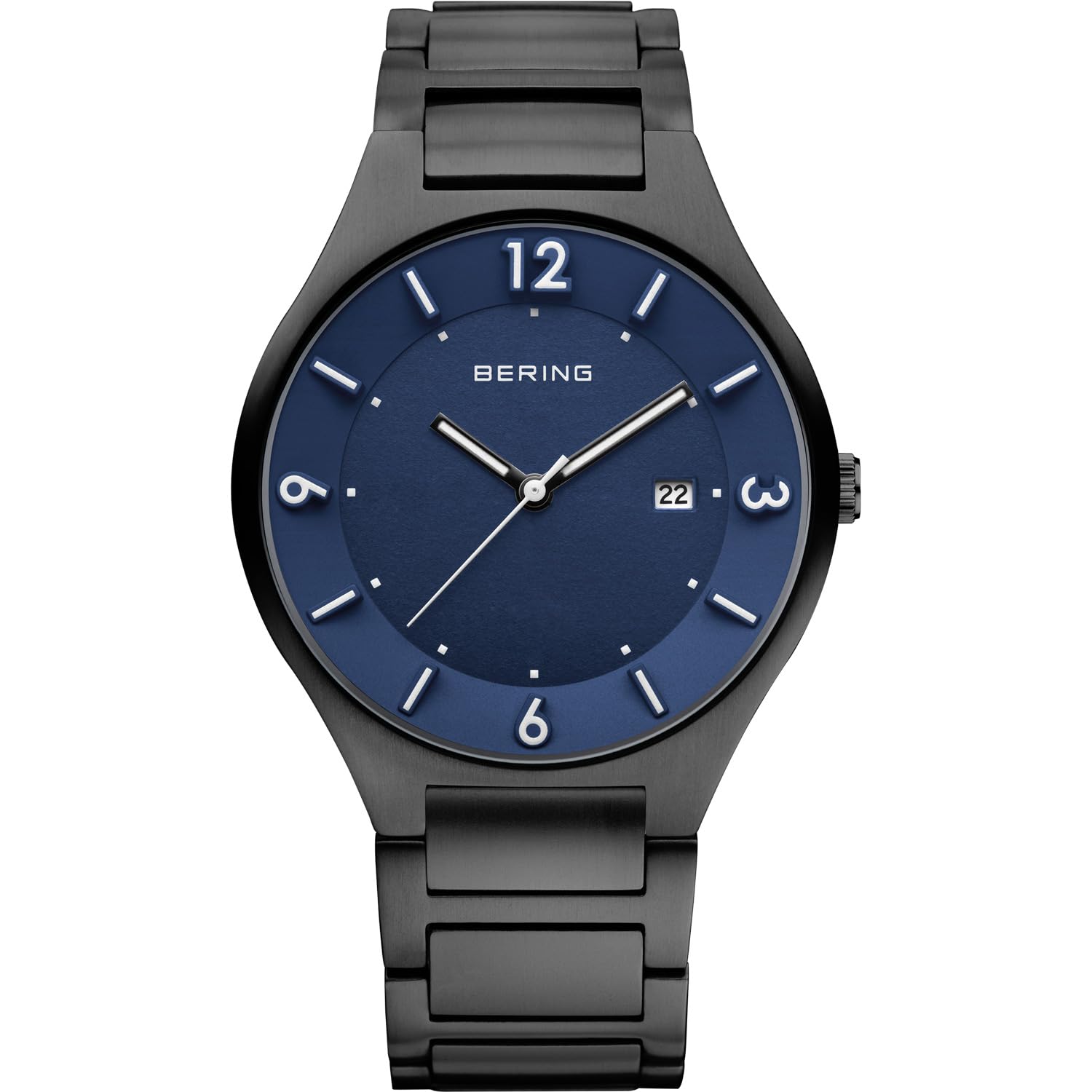 Bering Men's Analogue Quartz Watch Band with Titanium Elements Strap 14440-727-Q
