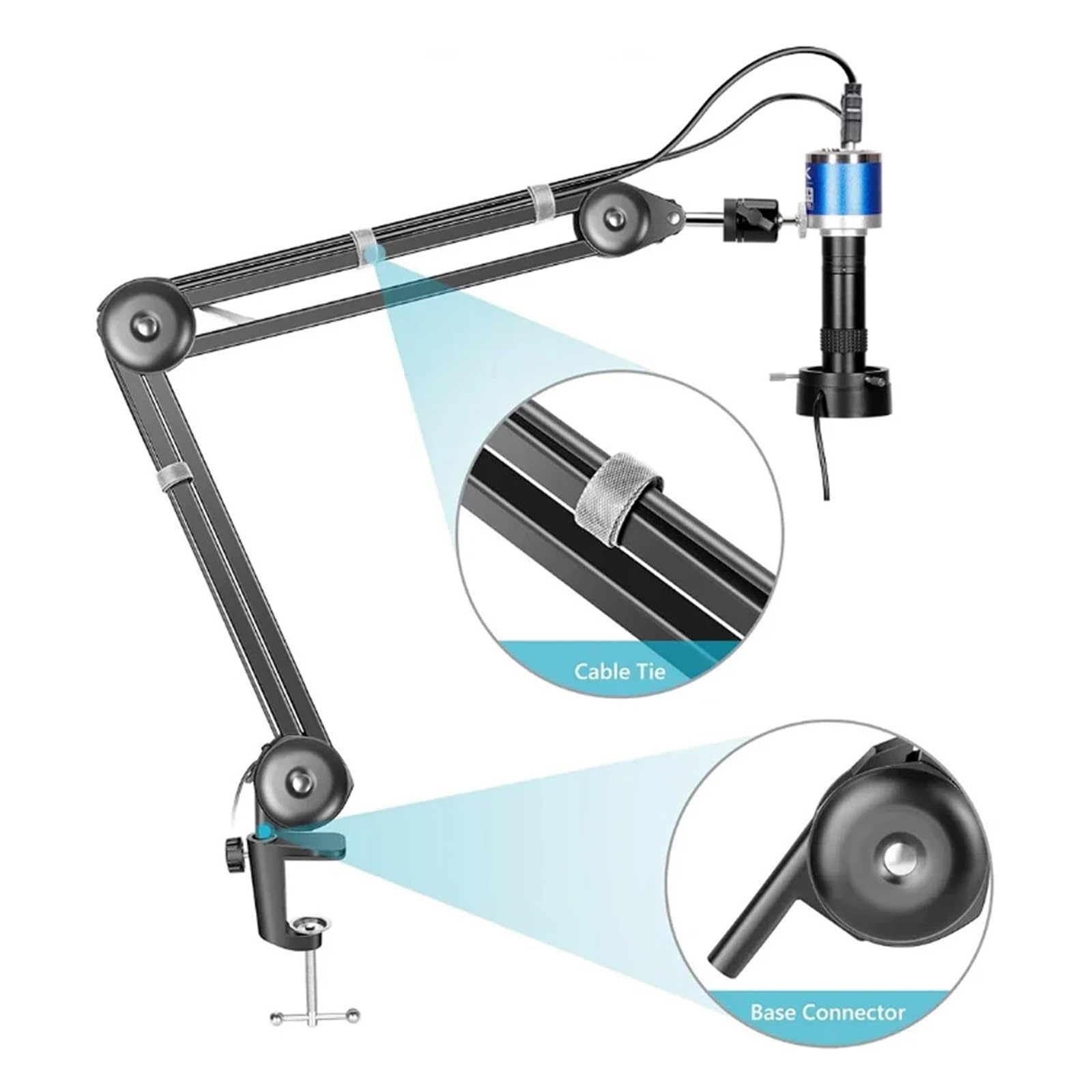 4K 2K Full HD Digital Microscope 1080P 60FPS USB VGA Camera 150X Industrial Updated Stand(A Set Upgrade 150X)