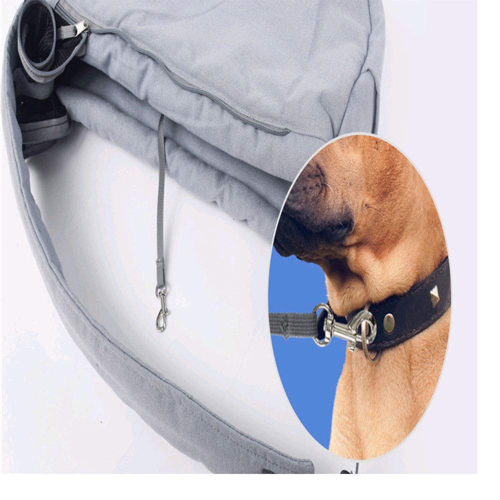 Namvo Bolsa de Transporte para Mascotas, Bolsa Frontal de Lona con Correa Acolchada Ajustable para Perros y Gatos (Gris)