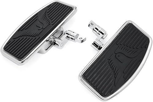 Miniatura 9 de Tablas de suelo ajustables para motocicleta con pedales delanteros para Harley Sportster 883 1200 (patrón de águila delantera)