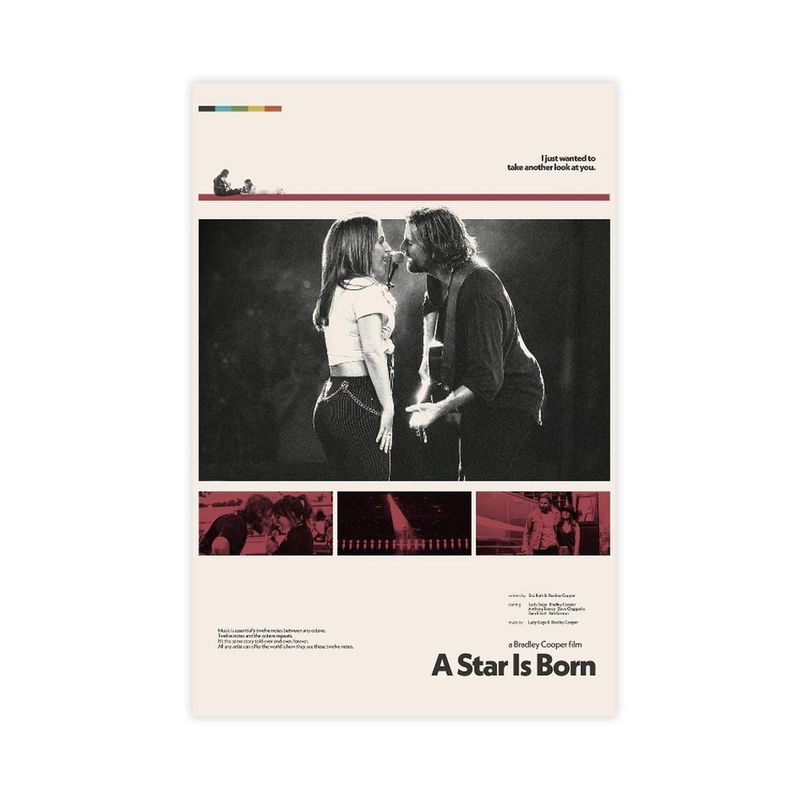 SFQQE A STAR IS BORN Film Poster Canvas Poster Bedroom Decor Landscape Office Room Decor Gift 16x24inch(40x60cm)