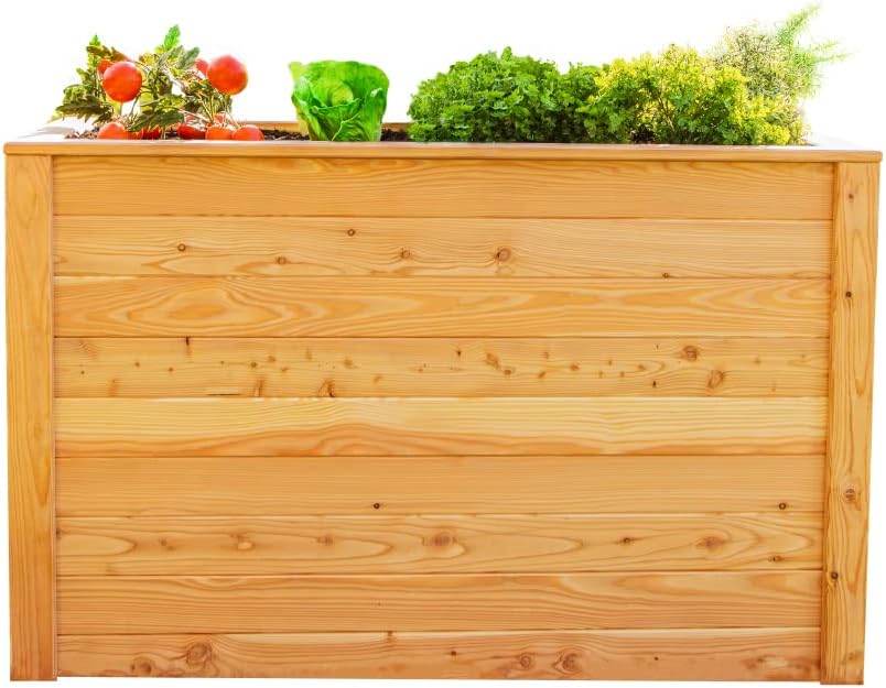 WESTMANN Hochbeet aus Lärchenholz 130x65x84 cm Natur Kräuterbeet