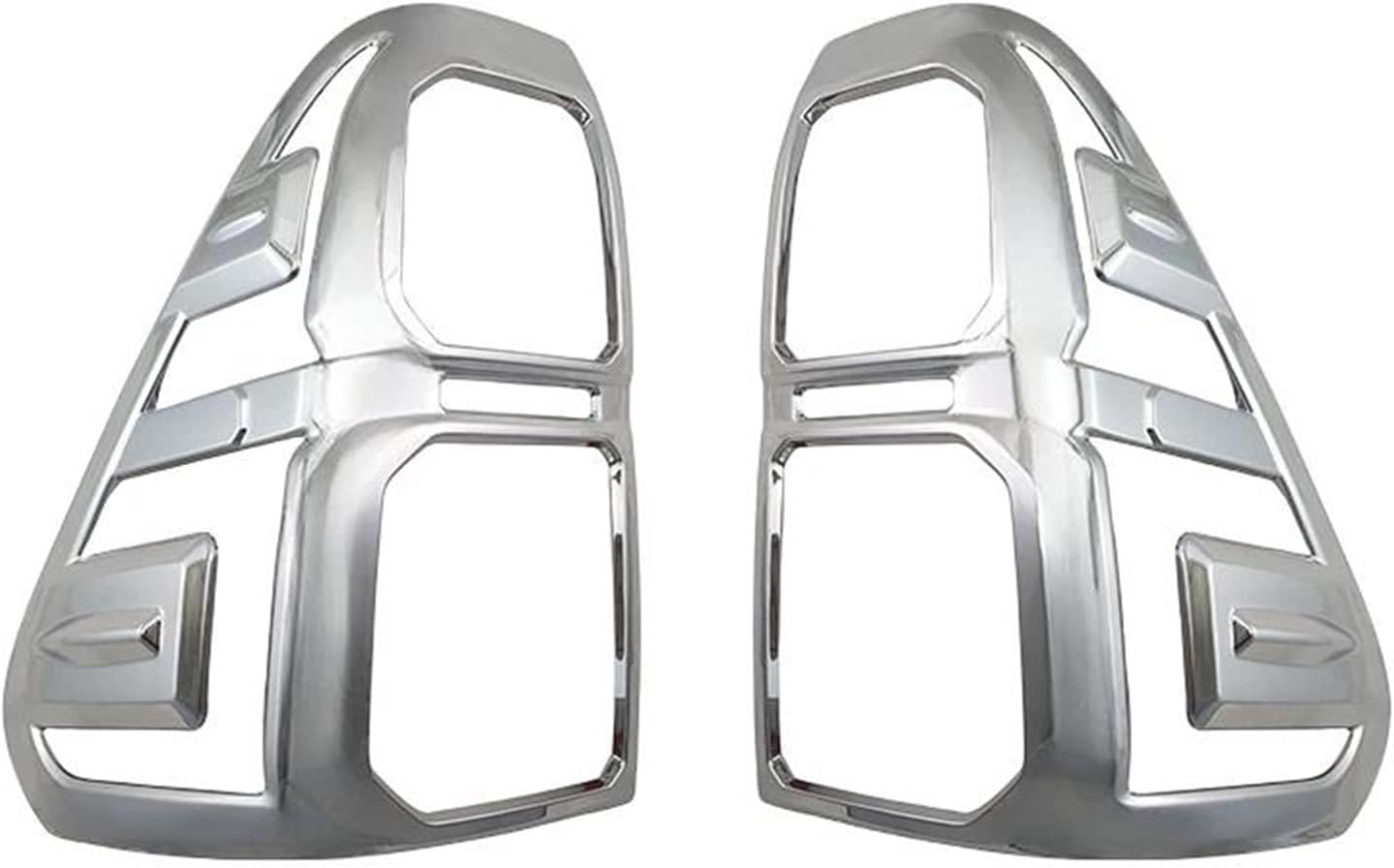 Car Rear Light Cover Trims Matte Black Car Tail Lamp Cover Fits for Toyota for Hliux for Revo 2015 2016 2017 2018 2019 2020 Car Stickers Cars Accessories Taillight Guard(Chrome)(Chrome)