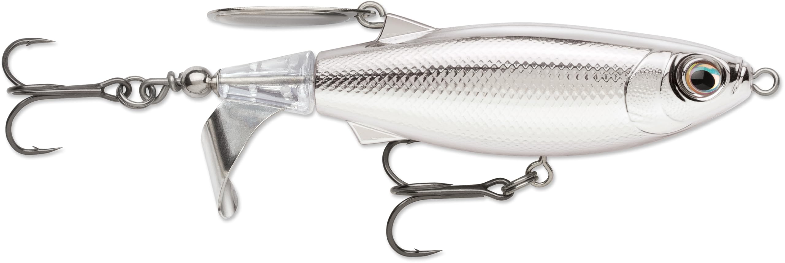 Rapala Clap Tail 110 Topwater Lure, Surface Hard Bait, Bass Fishing Lure, Loud Clacking Tail Action, 4-3/8", Broken Bone — view 4