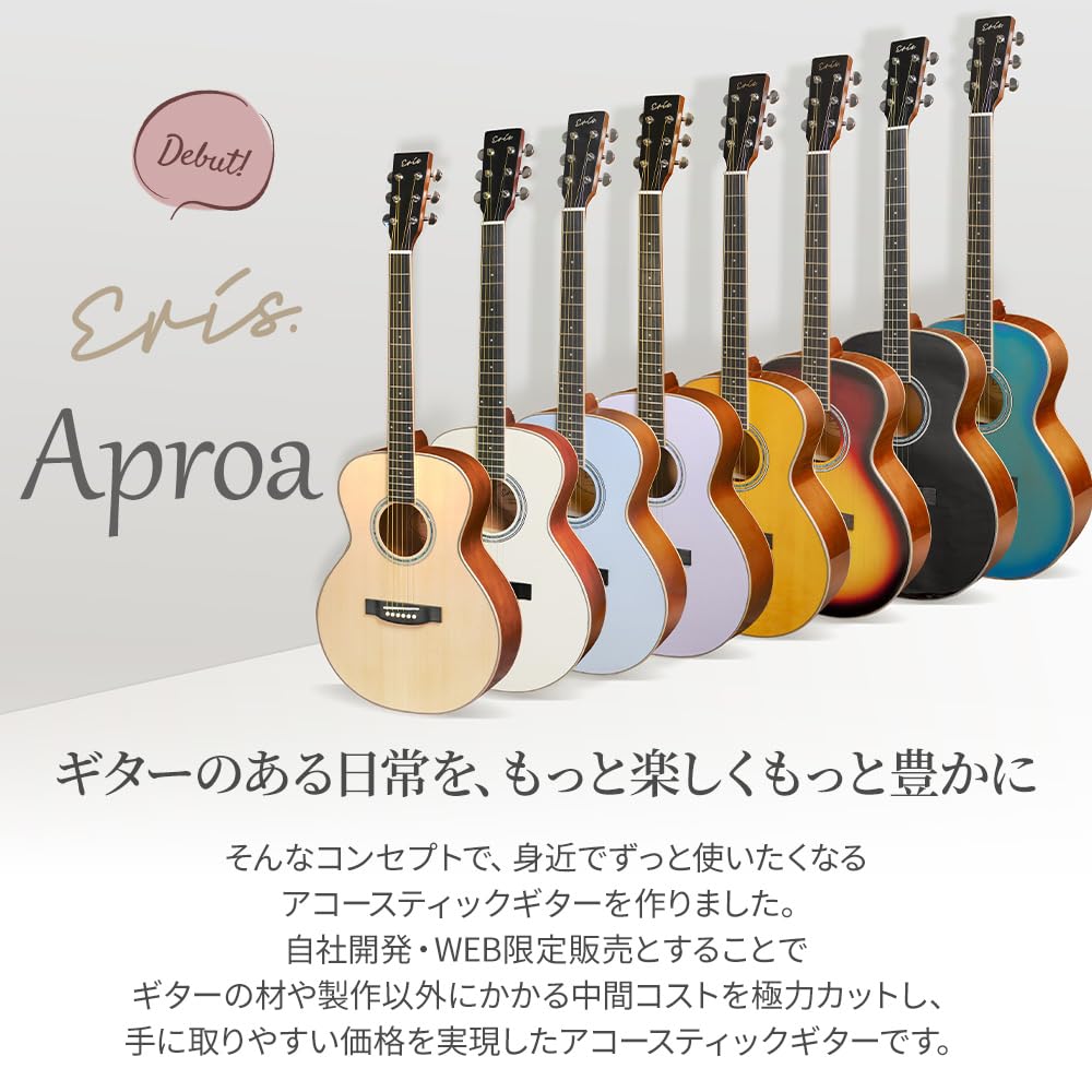 Amazon | Eris. Aproa NTW アコースティックギター初心者12点セット