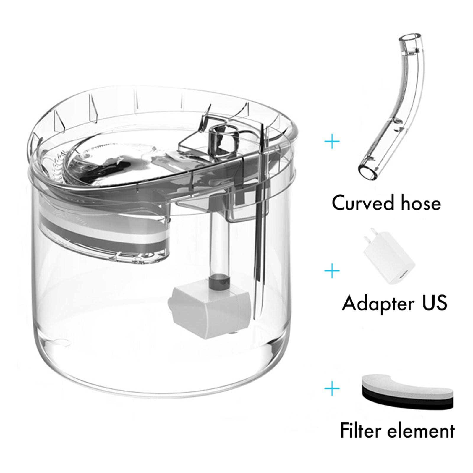 Fontana Automatica per Animali Domestici Dispenser d'Acqua per Gatto Ciotola Cascata Cane di Filtrazione Silenzioso Adatta a Genitori di, Fontana