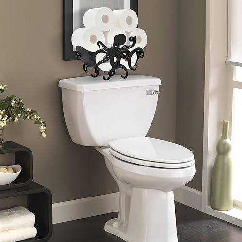 Miniatura 2 de Sumnacon Soporte de papel higiénico, almacenamiento de papel higiénico de metal, soporte de rollo de papel higiénico independiente, soporte de papel