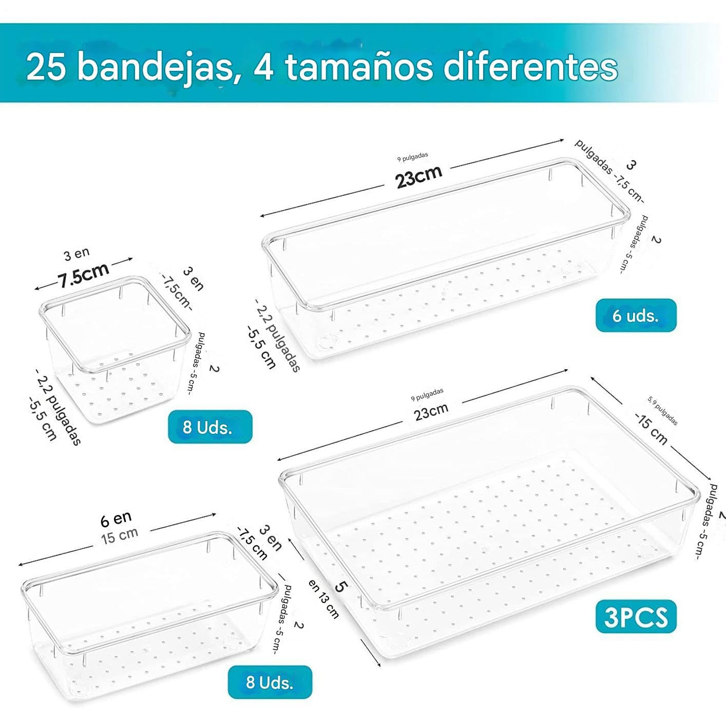 Organizer für Schubladen Klare Schubladeneinsätze Organizer Set