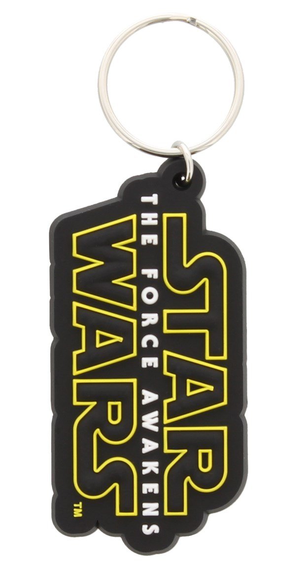 Star Wars Black, White And Yellow Portachiavi Gomma- Episode Vii (Logo)