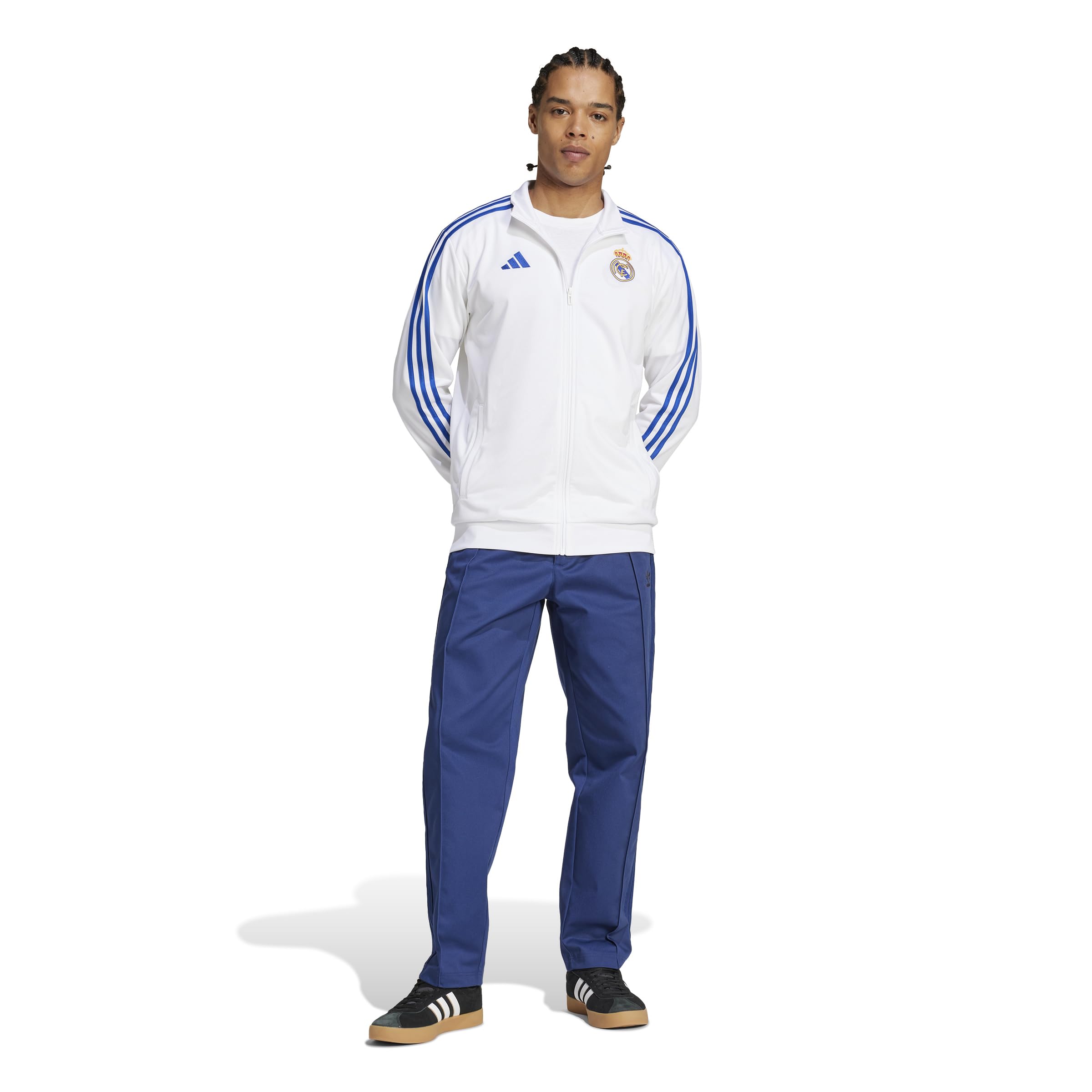ADIDAS Chamarra Real Madrid DNA Track Top Hombre Fútbol Blanco L