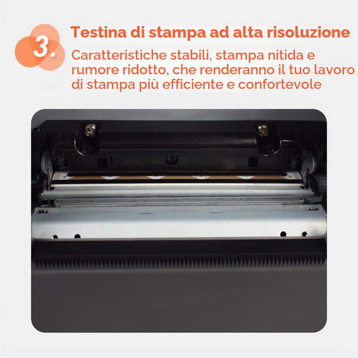 Stampante Termica per Ricevute da 80 mm Taglierina Automatica Ristorante Cucina POS USB Seriale LAN WiFi Bluetooth Carta Desktop-Spina UE Durevole