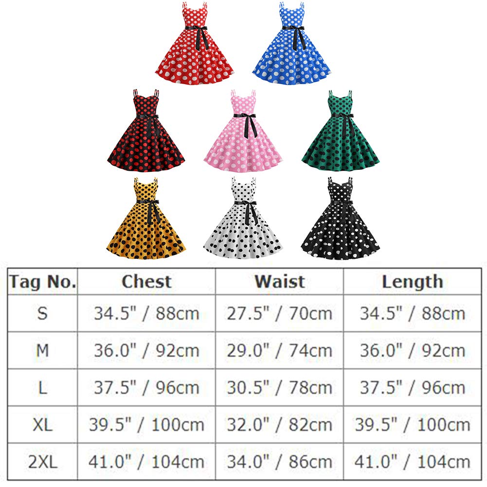 Robes Rockabilly pour femme vintage rétro années 50 été à bretelles spaghetti polka à pois swing jupe plissée robe de soirée robe coctail