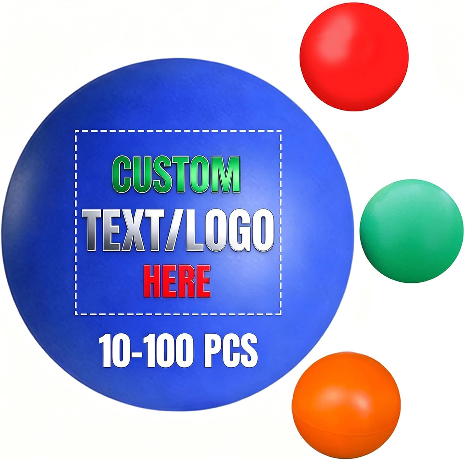 10/50/100 PCS Custom Stress Balls Bulk with Logo Text Personalized Stress Balls for Adults Office Employee Appreciation Gifts Corporate Events