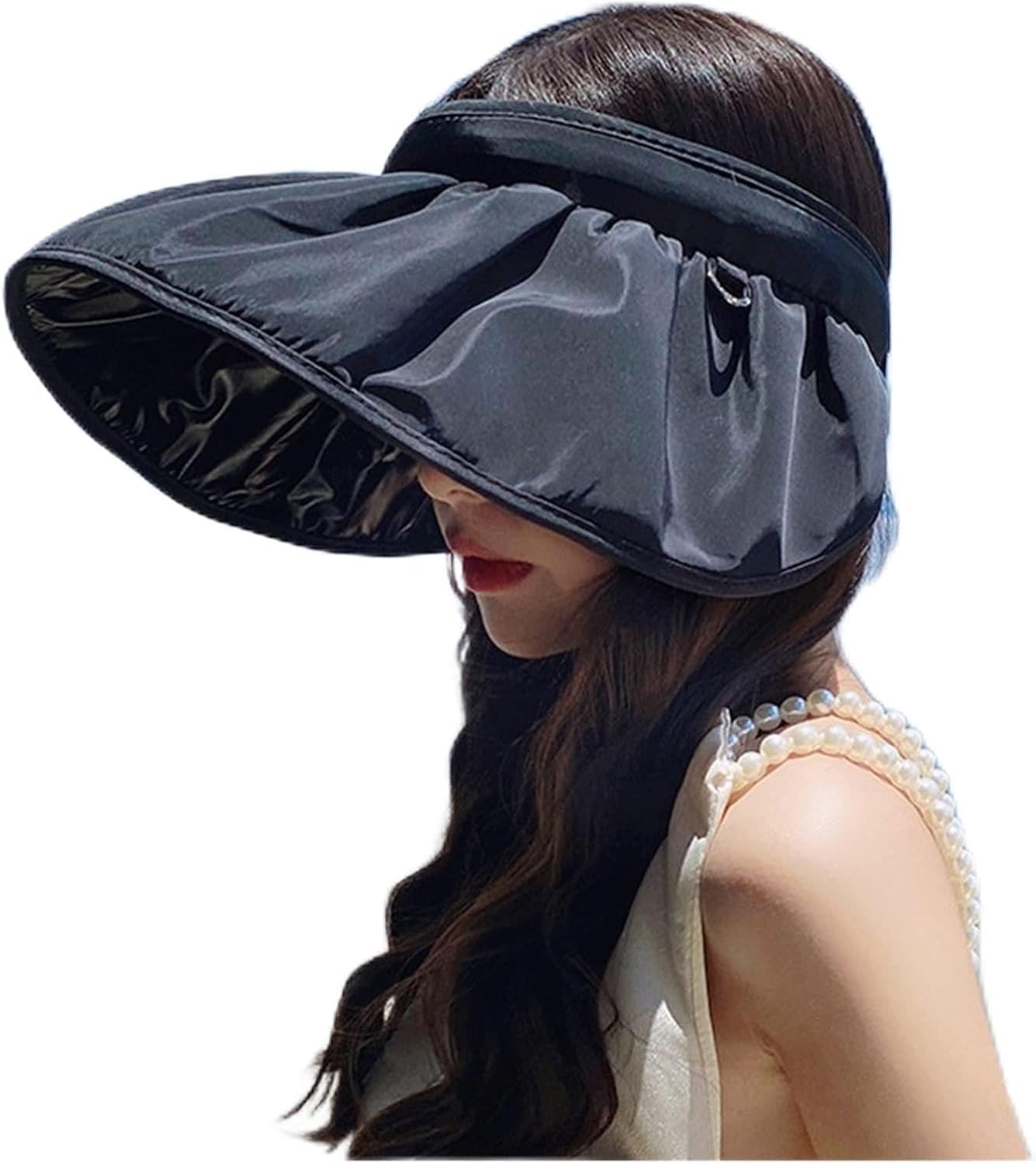 Shell Sun Hat Dual-use Headband Ladies Outdoor Beach Soft Foldable Wide-Brimmed Bucket