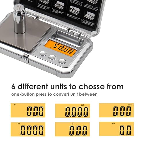 Miniatura 4 de Gram Scale Punk - Báscula digital de bolsillo, 10.58 oz0.00 oz, mini báscula de joyería de alta precisión, peso digital, gramos y onzas, pequeña