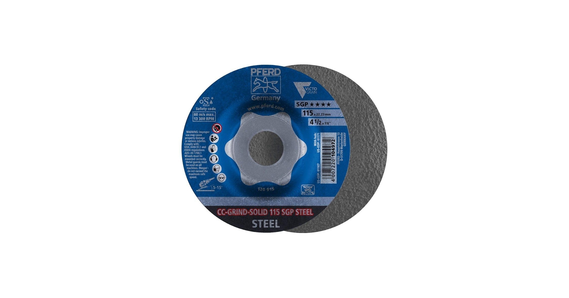 Amazon.com: Pferd Grinding Disc, Cc-Grind-Solid, 4-1/2 Inch