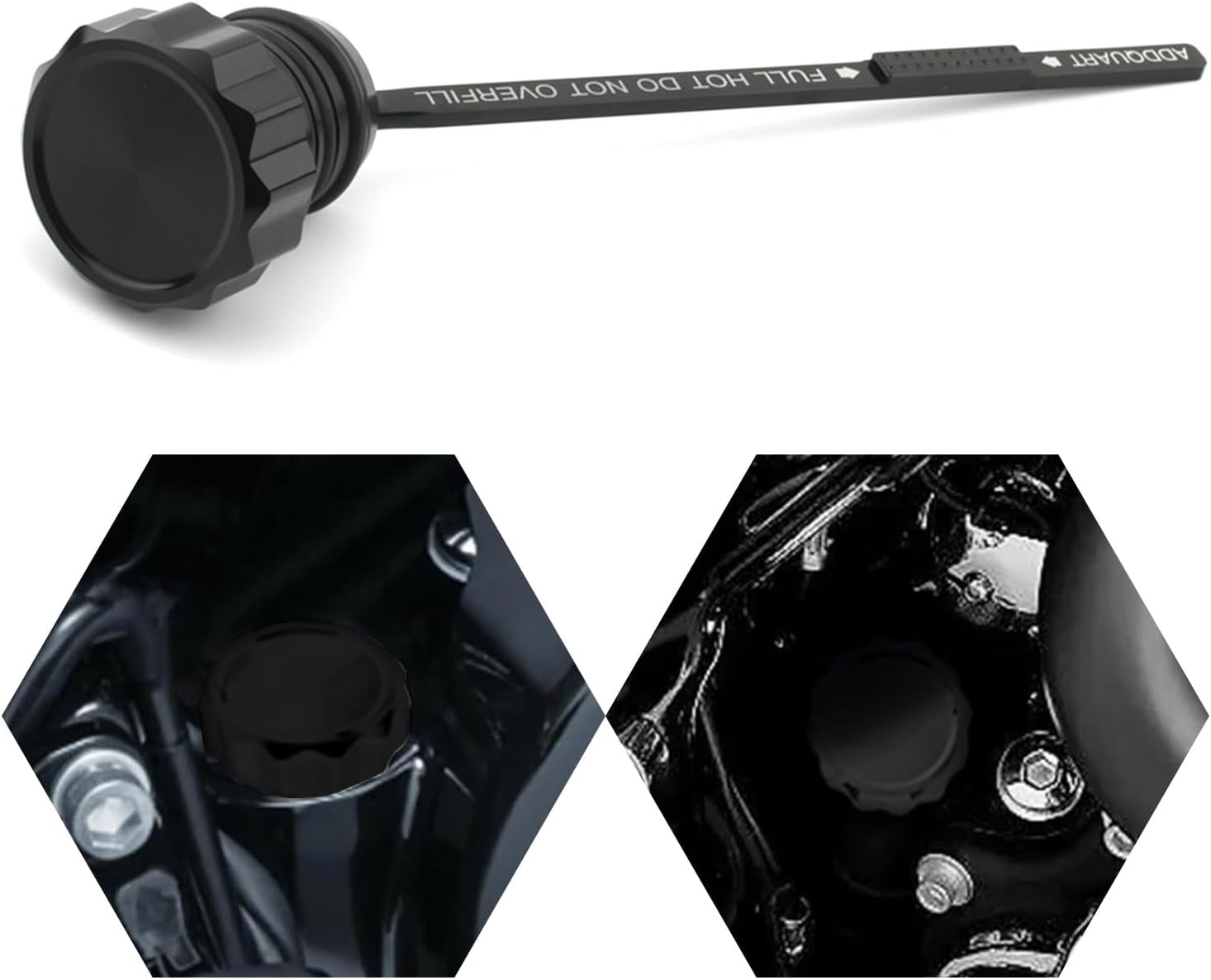 PSLER Track Oil Dipstick - Engine Precision Oil Dipstick for Touring Road King Road Glide Electra Glide Street Glide 2000-2006,Black