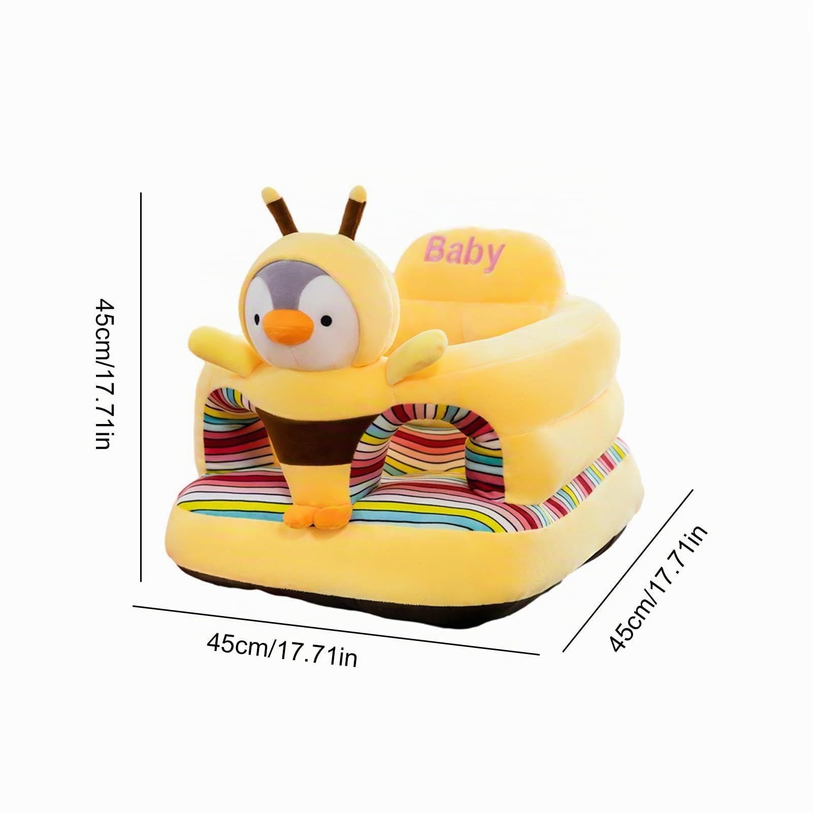 Asiento de apoyo para niños pequeños, bonito asiento de sofá para niños, soporte de asiento de sofá para niños pequeños que aprenden sentados, asiento anticaídas, cojín de asiento en forma de animal,
