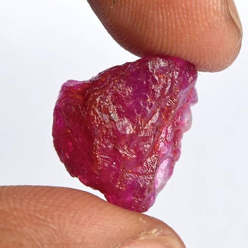 Miniatura 3 de Protección Rubí Rojo 11.50 Ct Natural Rubí Mineral Espécimen de Rubí, Rubí para la fabricación de joyas, Gema, africano - rubí rojo
