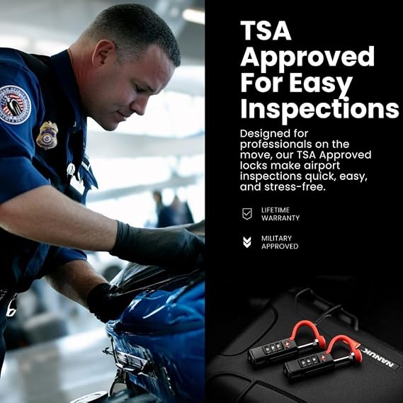 NANUK TSA Approved Lock Durable, Secure Travel Case Lock with Cut-Resistant Steel Shackle & Rustproof