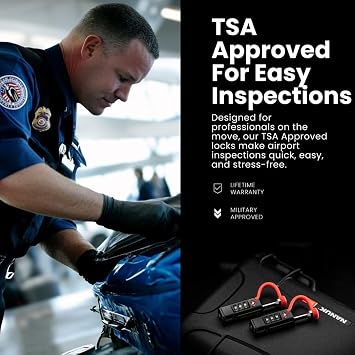 NANUK TSA Approved Lock Durable, Secure Travel Case Lock with Cut-Resistant Steel Shackle & Rustproof