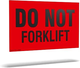 Kenco 3" X 5" Do not Forklift Fluorescent Shipping Label Stickers - 500 Permanent Adhesive Labels Per Roll Red