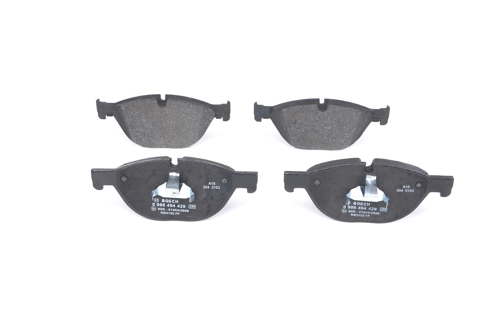 Bosch BP1351 - Auto Bremsbeläge vorne - Bosch-Qualität - für leises Bremsen mit wenig Staub - ECE-R90 zertifiziert - kupferfrei - 1 Set mit 4 Bremsbelägen