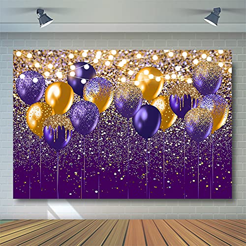 Fondo de brillo púrpura y dorado 240x180 cm miniatura 4