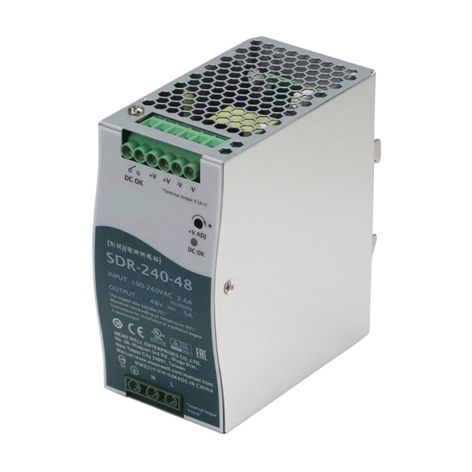 Alimentation à découpage 48V SDR-240 à haut rendement pour automates